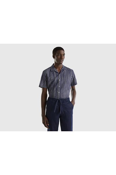 United Colors of Benetton Short Sleeve Linen Blend Shirt