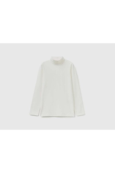 United Colors of Benetton Boys' Long Sleeve Solid High Neck Stretch T-Shirt