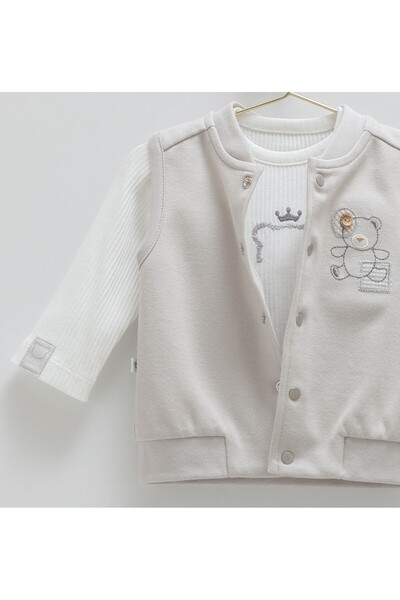 Caramell Baby Boy Blue Vest 3-Piece Set (1-12 Months)