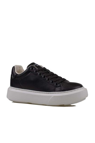 Lufian Black Amy Genuine Leather Women's Sneaker