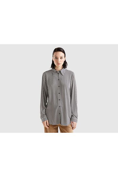 United Colors of Benetton Women's Printed Viscose Shirt