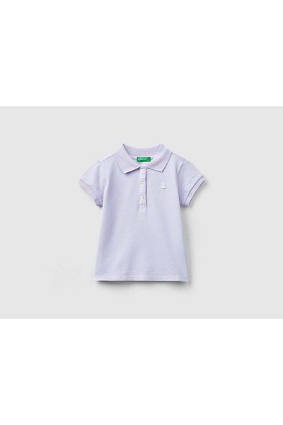 United Colors of Benetton Girls' Organic Cotton Classic Fit Polo T-Shirt