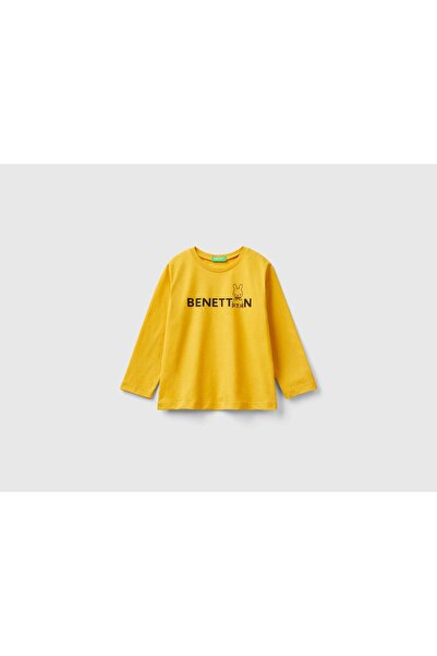 United Colors of Benetton Kids' Warm Organic Cotton Crew Neck T-Shirt