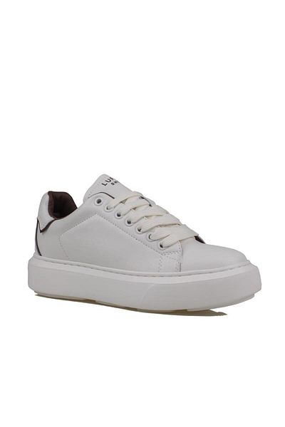 Lufian Tenis de damă din piele naturală Amy albă