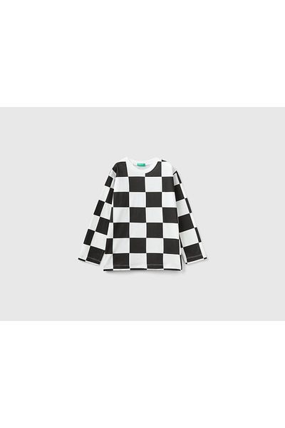 United Colors of Benetton Boys' Long Sleeve Checkered Shirt