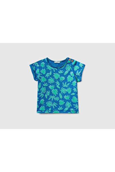 United Colors of Benetton تي شيرت أطفال بطبعة استوائية