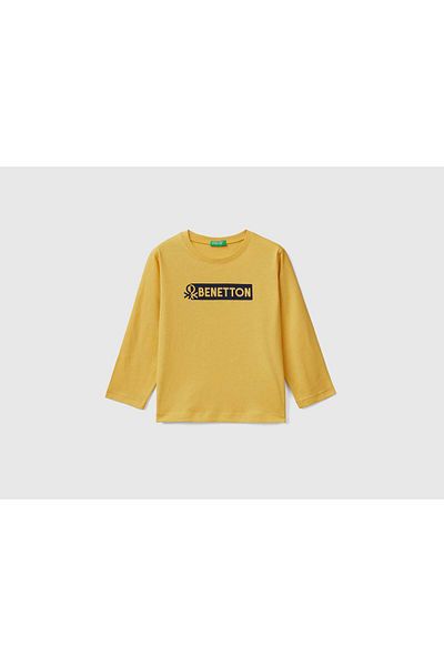 United Colors of Benetton Kids' Long Sleeve T-Shirt with Logo