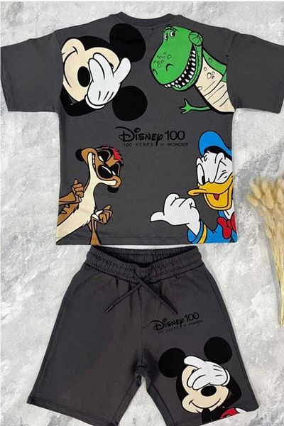 LittlePoffy Shorts Double Suit 100% Cotton Summer Oversize Friends 100% Cotton Top