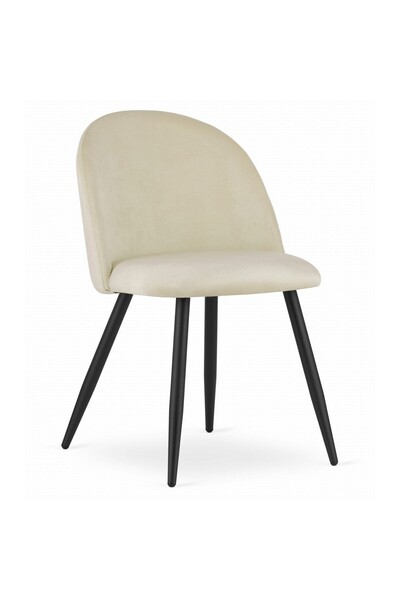 JollyMag Scaun bucatarie/living, Artool, Bello, catifea, metal, bej, 46x42.5x76.5 cm