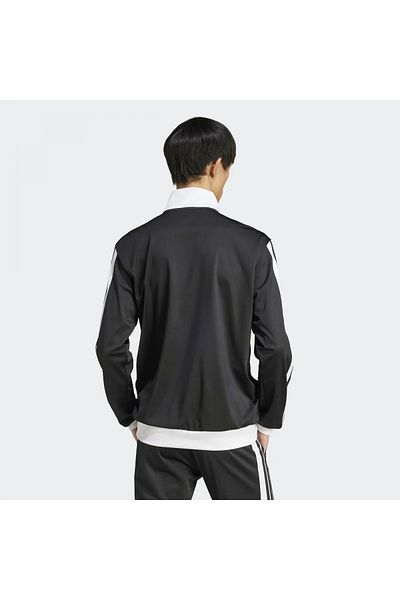 adidas 3-Stripes Tricot Regular Fit Colorblock Men's Black Sweatshirt - Ji8838