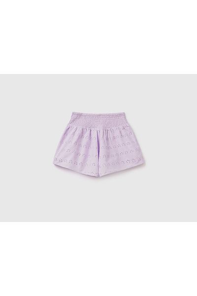 United Colors of Benetton Embroidered English Lace Butterfly Shorts for Kids