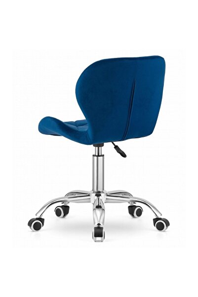 JollyMag Kancelářská židle, Artool, Avola, otočná, sametová, tmavě modrá, 46,5x55x86,5 cm