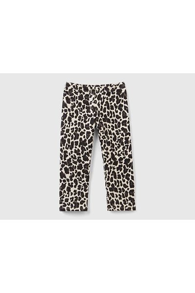 United Colors of Benetton Kids' Fitted Animal Print Leggings