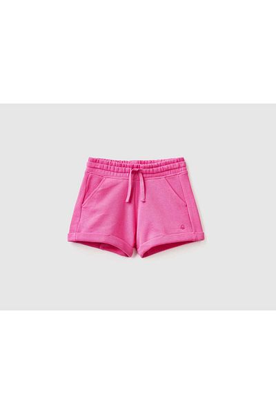 United Colors of Benetton 100% Cotton Solid Girls' Shorts
