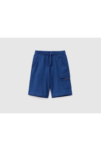 United Colors of Benetton kids' Bermuda Jersey Shorts with Pockets