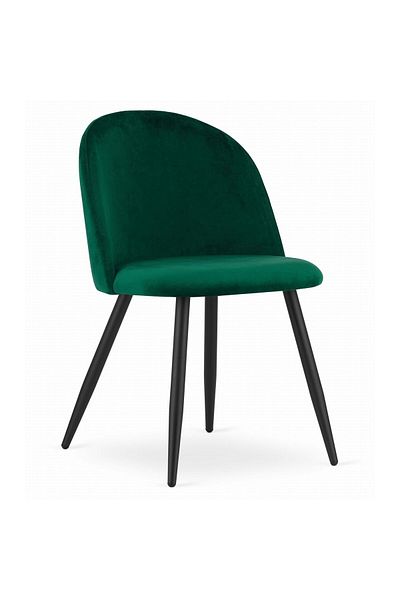 JollyMag Scaun bucatarie/living, Artool, Bello, catifea, metal, verde, 46x42.5x76.5 cm
