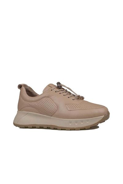 Trend Adımlar Mink Women's Genuine Leather Elastic Orthopedic Shoes