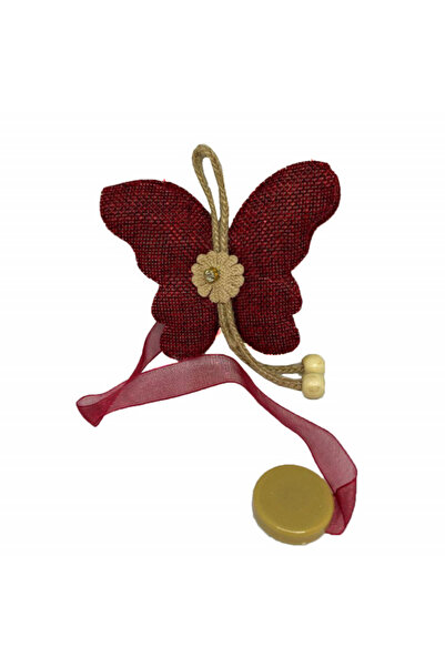 PUFO Butterfly curtain or drapery cord set with magnet, 2 pcs, red