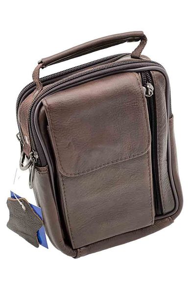 Micutz Men's Genuine Leather Belt Bag: Phone Compartment, Brown Color