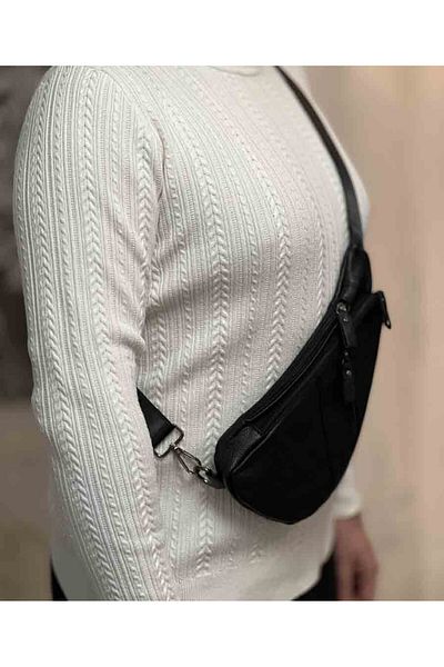 Micutz Men's Diagonal Bag (Crossbody): Natural Black-Brown Leather, Black Color