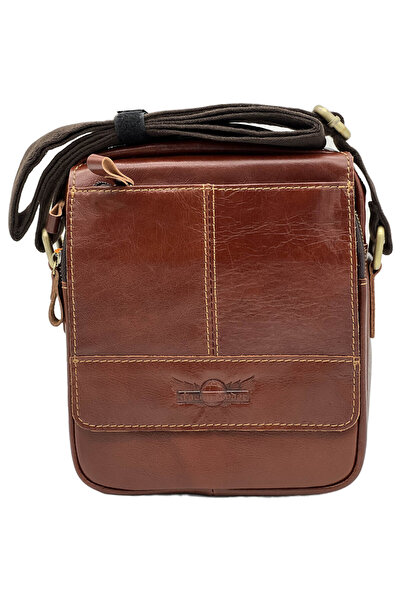 Micutz Ruff Ryder Men's Shoulder Bag Brown ~ Genuine Leather ✔️ Manager Collection, Red-Brown Color