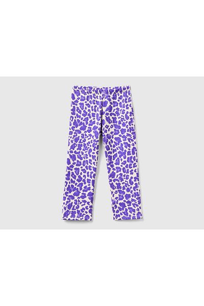 United Colors of Benetton Kids' Fitted Animal Print Leggings