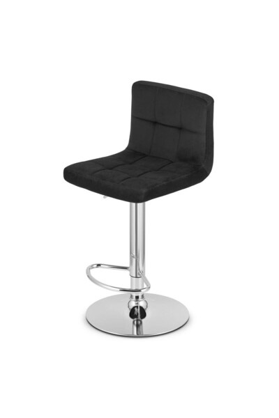 JollyMag Kuchyňská/barová židle, Artool, Prot, otočná, sametová, černá a stříbrná, 41x44x87,5-108 cm
