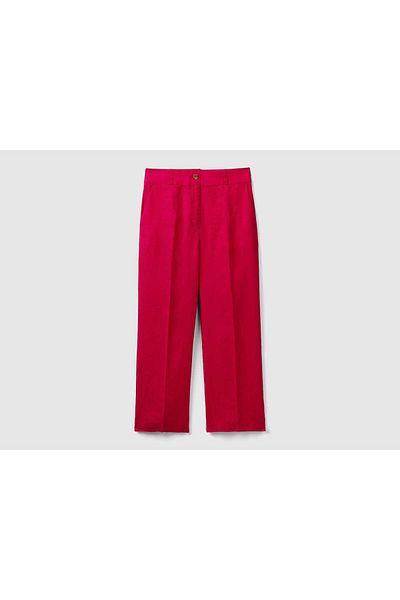 United Colors of Benetton Women's Classic Wide-Leg Pants with Side Pockets