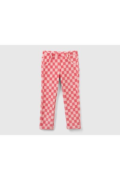 United Colors of Benetton Kids' Pink Bow Print Jeans
