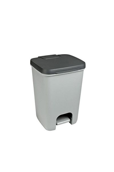 JollyMag Pedal bin, plastic, gray, 20 L, 30.3x29.4x42.8 cm, Curver