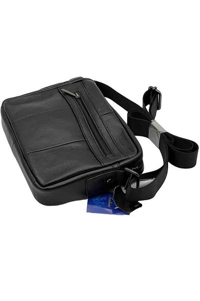 Micutz Men's Genuine Leather Bag: Wallet, Phone Compartment, Black Color
