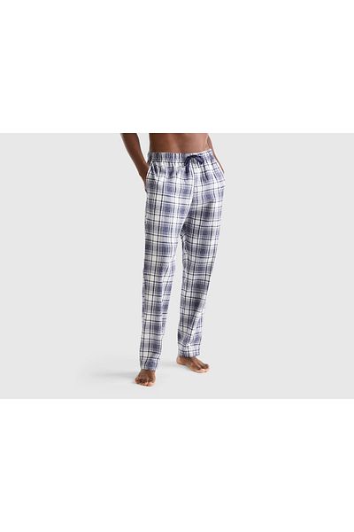 United Colors of Benetton Men's Long Plaid Trousers