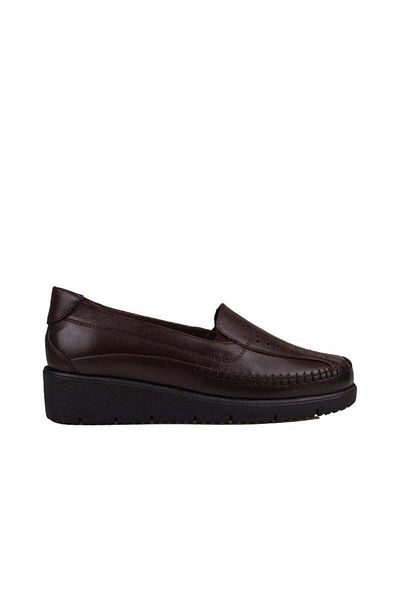 m2s Brown Ultra Light Genuine Leather Women's Mother Shoes