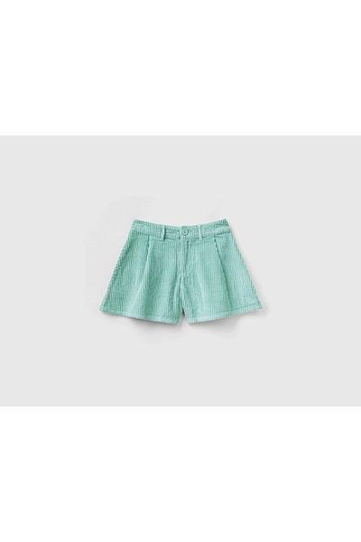 United Colors of Benetton Embroidered Velvet Kids' Shorts