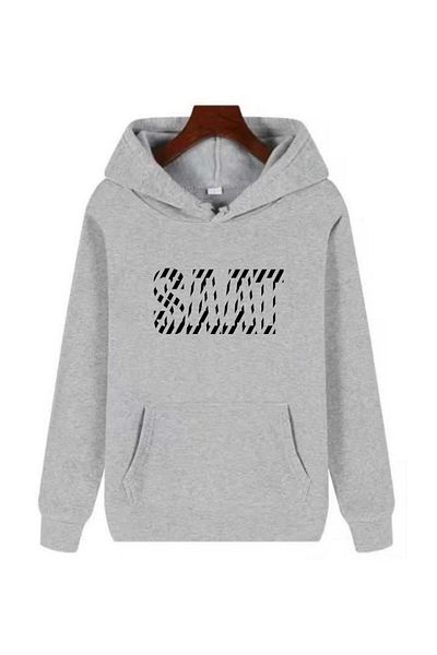SAAT TEKSTİL Clock Textile Line Logo Zipper Hooded Navy Blue Cardigan