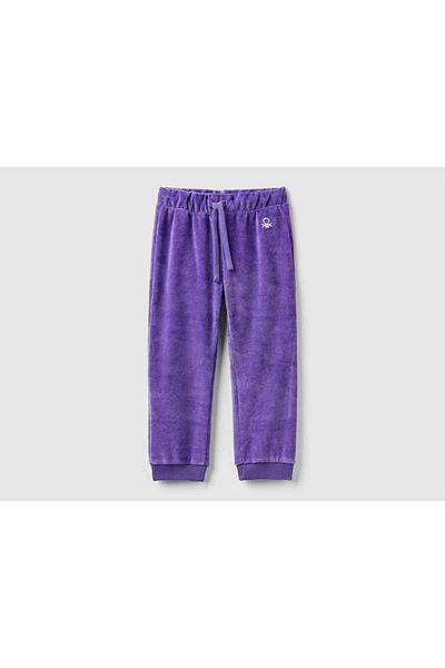 United Colors of Benetton Girls' Athletic Pants with Logo Print