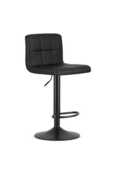 JollyMag Scaun de bucatarie/bar, Artool, Prot, rotativ, piele ecologica, negr...