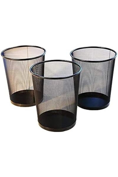 MOONLİGHT Worksia Metal Mesh Dustbin For Office, Home, Kitchen Multipurpose Waste Bin (Set of 3)