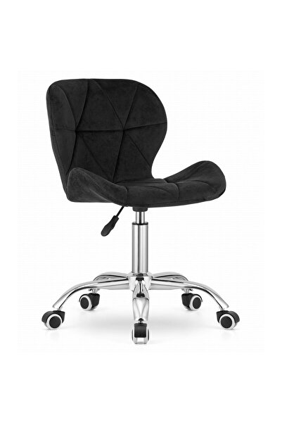 JollyMag Kancelářská židle, Artool, Avola, otočná, sametová, černá, 53,5x55x73,5-86,5 cm