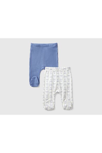United Colors of Benetton 2-Pack Organic Cotton Strap Pants for Infants