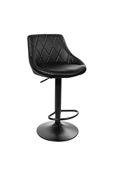 JollyMag Scaun de bucatarie/bar, Artool, Kast, rotativ, piele ecologica, negr...