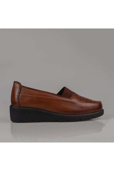m2s Tan Genuine Leather Orthopedic Mother Shoes