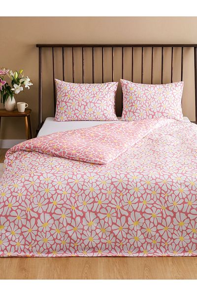LC Waikiki Lcw Home Floral Patterned Double Duvet Cover Set