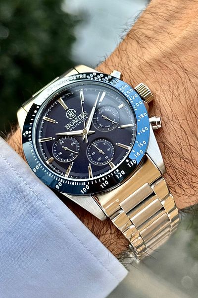 Homies Men's Wrist Watch Stainless Steel Cord All Indicators Active Original Gift Box and Bracelet