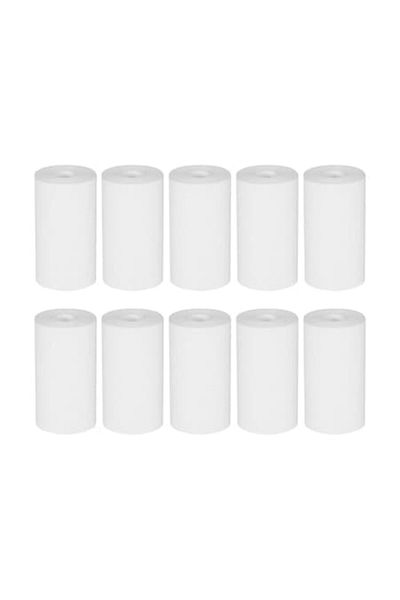 VIELLAN Set de 10 role de hârtie pentru imprimante, lățime 57 mm, pentru mini imprimante, alb
