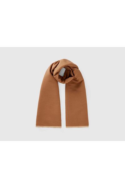 United Colors of Benetton Two-Tone Scarf with Fringes