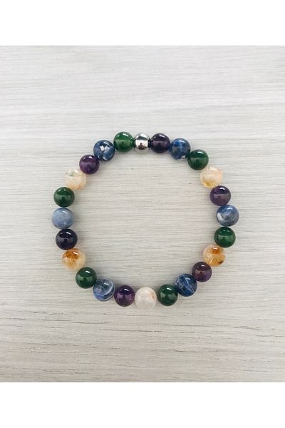 MK tasarım Real; Kantaşi, Sodalite Stone, Amethyst, Citrine Stone Mkt066