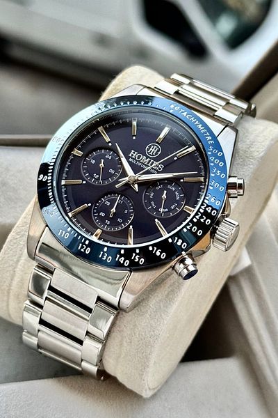 Homies Men's Wrist Watch Stainless Steel Cord All Indicators Active Original Gift Box and Bracelet