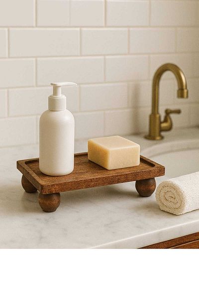 PUDRAM Wooden Rectangular Presentation Stand Natural 17X30