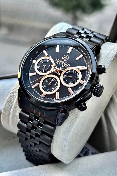 Homies Men's Wrist Watch Stainless Steel Jubile Cord with Original Gift Box and Bracelet Gift.
